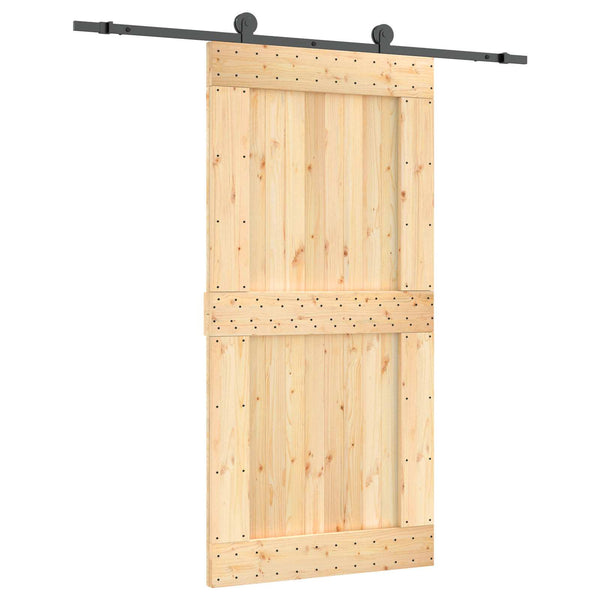 Liukuovi 100 x 210 cm Massiivinen mänty (käsittelemätön)