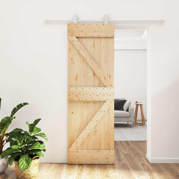 Liukuovi 70 x 210 cm Massiivinen mänty (käsittelemätön)