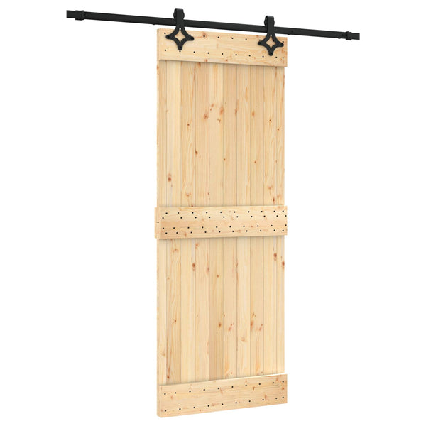 Liukuovi 80 x 210 cm Massiivinen mänty (käsittelemätön)