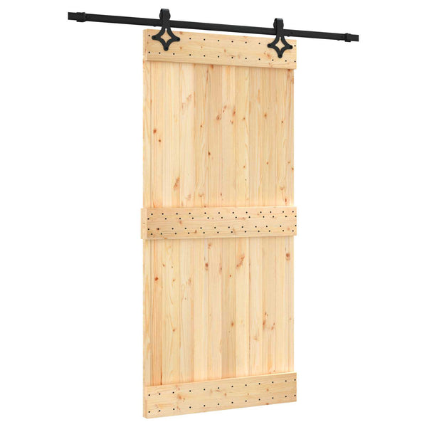 Liukuovi 95 x 210 cm Massiivinen mänty (käsittelemätön)