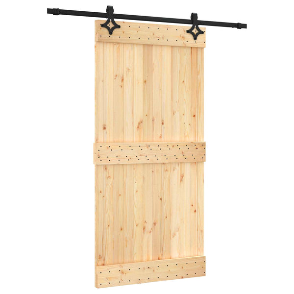Liukuovi 100 x 210 cm Massiivinen mänty (käsittelemätön)