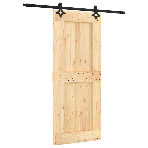 Liukuovi 85 x 210 cm Massiivinen mänty (käsittelemätön)