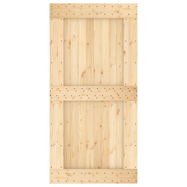 Liukuovi 100 x 210 cm Massiivinen mänty (käsittelemätön)