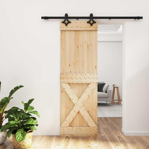 Liukuovi 70 x 210 cm Massiivinen mänty (käsittelemätön)