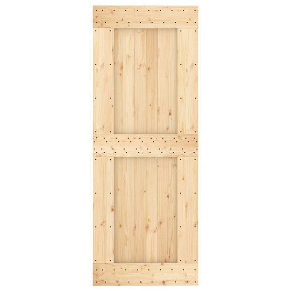 Liukuovi 80 x 210 cm Massiivinen mänty (käsittelemätön)