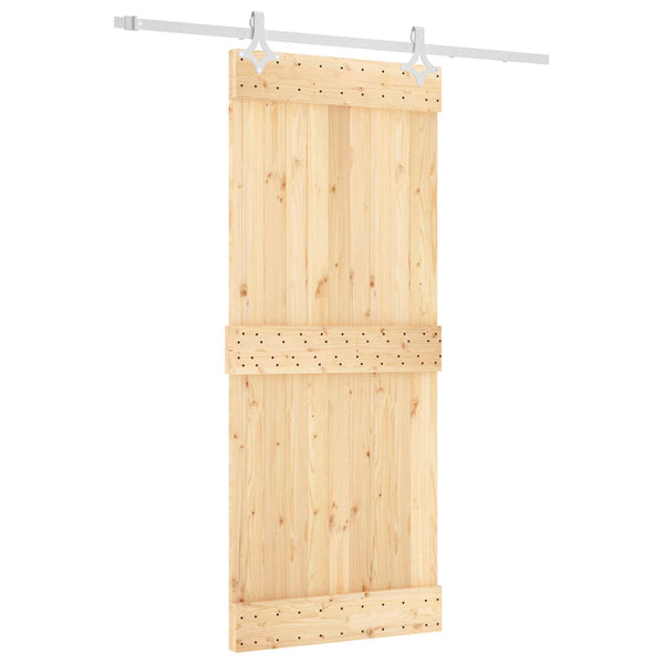 Liukuovi 85 x 210 cm Massiivinen mänty (käsittelemätön)