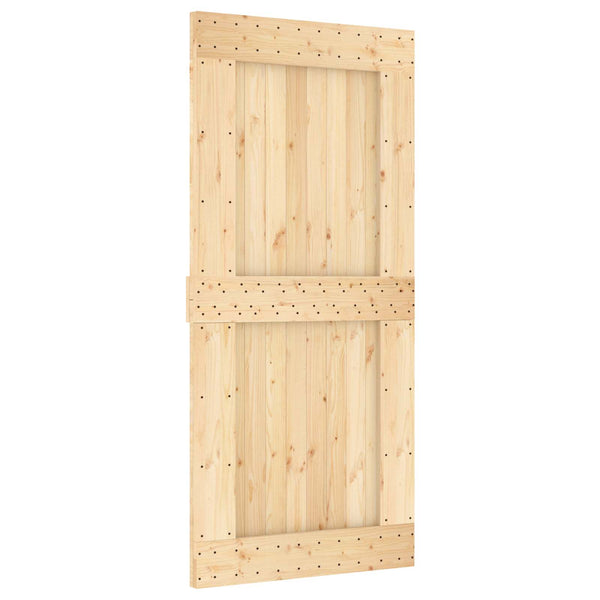 Liukuovi 95 x 210 cm Massiivinen mänty (käsittelemätön)