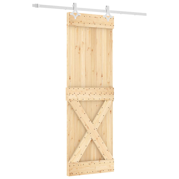 Liukuovi 70 x 210 cm Massiivinen mänty (käsittelemätön)