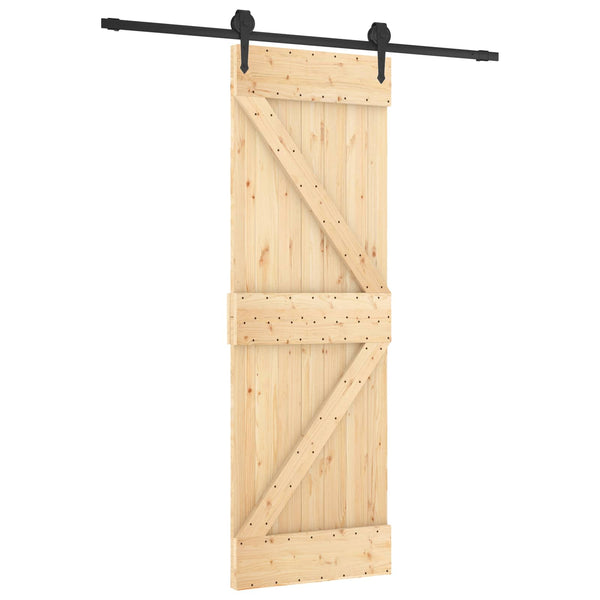 Liukuovi 70 x 210 cm Massiivinen mänty (käsittelemätön)