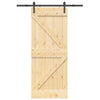 Liukuovi NARVIK 85 x 210 cm (152,5 cm) Luonnollinen ja musta