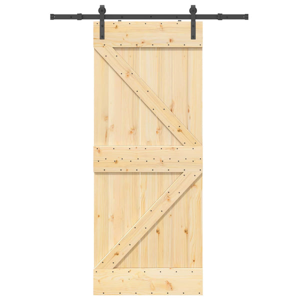 Liukuovi NARVIK 85 x 210 cm (152,5 cm) Luonnollinen ja musta