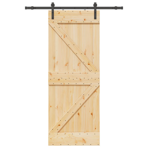 Liukuovi NARVIK 80 x 210 cm (152,5 cm) Luonnollinen ja musta