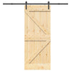 Liukuovi NARVIK 85 x 210 cm (213,5 cm) Luonnollinen ja musta