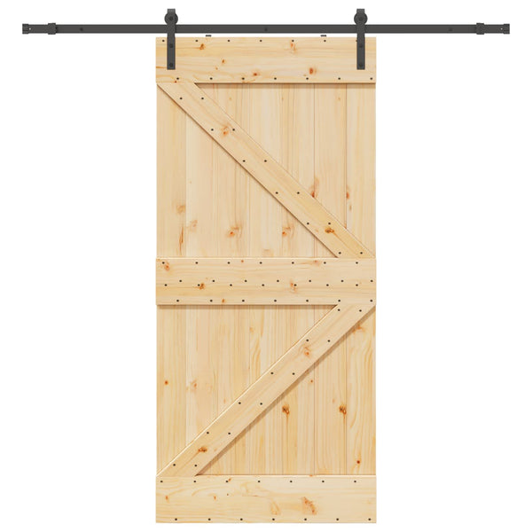Liukuovi NARVIK 90 x 210 cm (213,5 cm) Luonnollinen ja musta