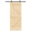 Liukuovi NARVIK 85 x 210 cm (152,5 cm) Luonnollinen ja musta