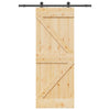 Liukuovi NARVIK 80 x 210 cm (152,5 cm) Luonnollinen ja musta