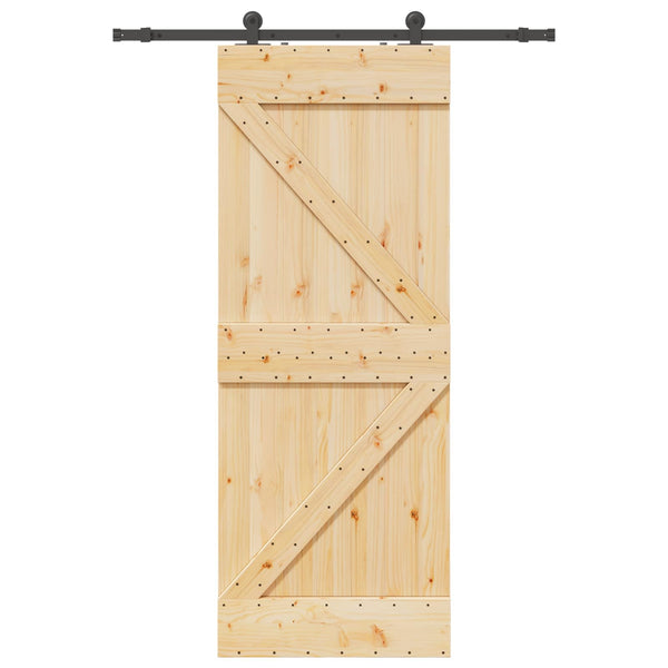 Liukuovi NARVIK 80 x 210 cm (152,5 cm) Luonnollinen ja musta