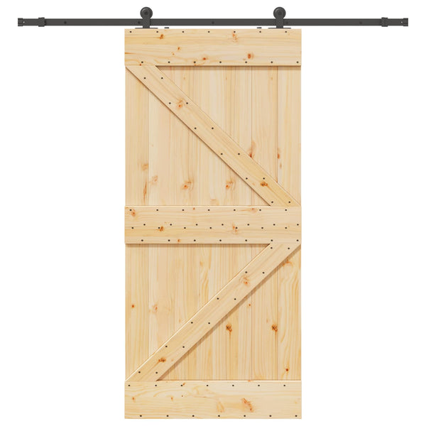 Liukuovi NARVIK Luonnollinen ja musta 90 x 210 cm (213,5 cm)