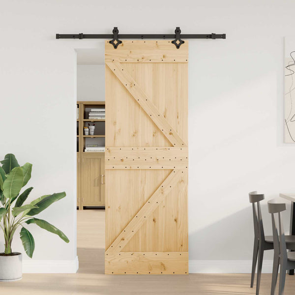 Liukuovi NARVIK 70 x 210 cm (152,5 cm) Luonnollinen ja musta