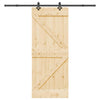 Liukuovi NARVIK Luonnollinen ja musta 85 x 210 cm (213,5 cm)