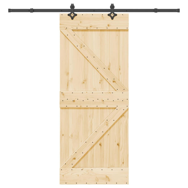 Liukuovi NARVIK Luonnollinen ja musta 85 x 210 cm (213,5 cm)