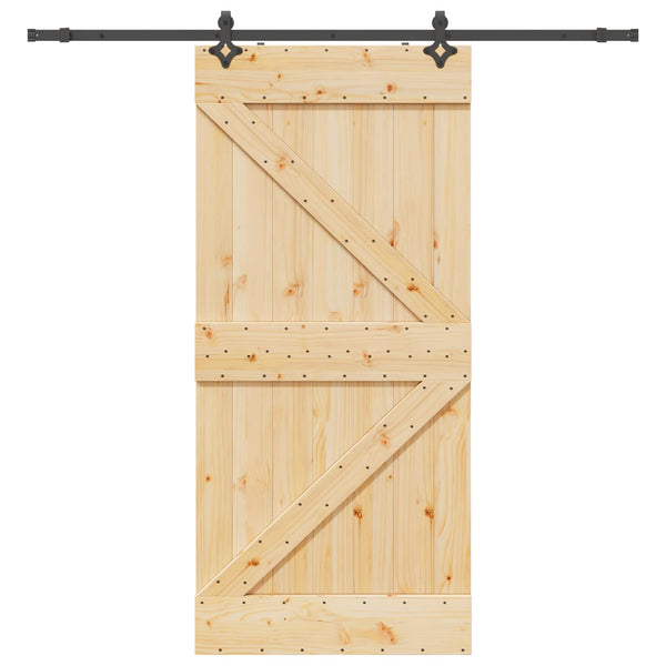 Liukuovi NARVIK Luonnollinen ja musta 90 x 210 cm (213,5 cm)