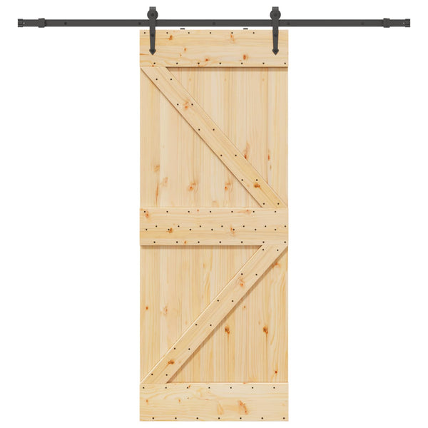 Liukuovi NARVIK Luonnollinen ja musta 80 x 210 cm (213,5 cm)