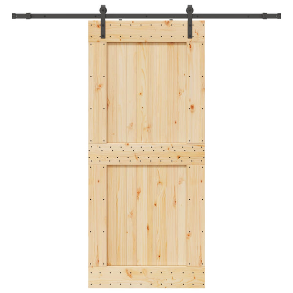 Liukuovi NARVIK 100 x 210 cm (213,5 cm) Luonnollinen ja musta