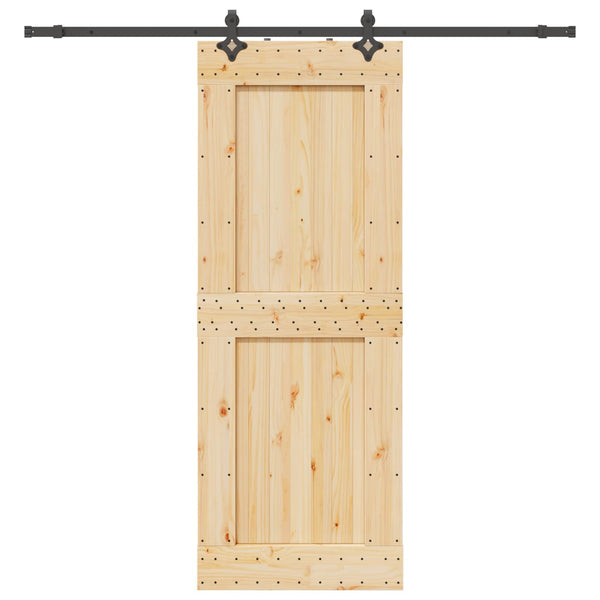 Liukuovi NARVIK Luonnollinen ja musta 85 x 210 cm (213,5 cm)