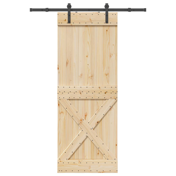 Liukuovi NARVIK 85 x 210 cm (152,5 cm) Luonnollinen ja musta