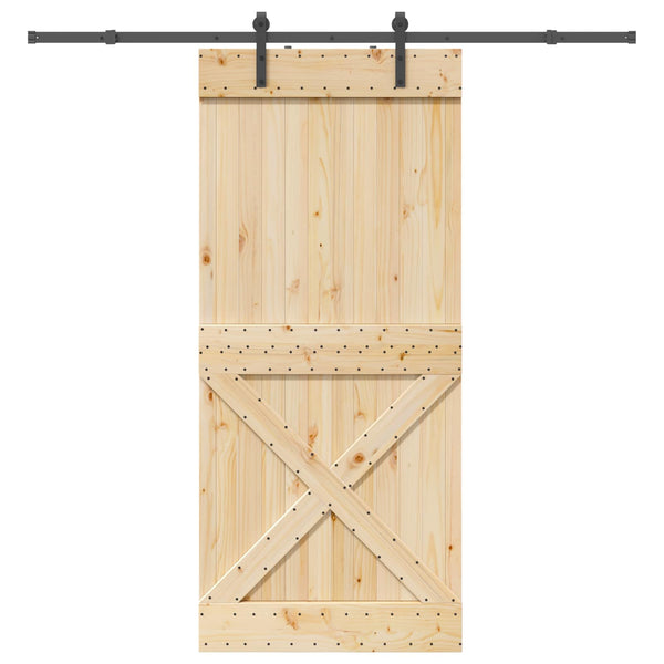 Liukuovi NARVIK 100 x 210 cm (213,5 cm) Luonnollinen ja musta