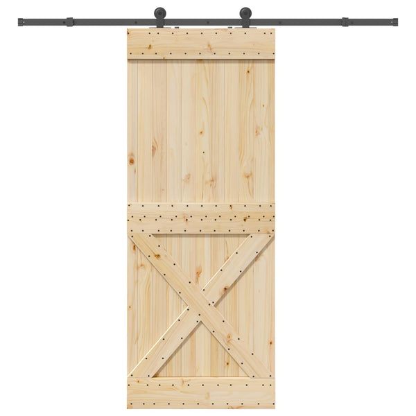 Liukuovi NARVIK Luonnollinen ja musta 90 x 210 cm (213,5 cm)