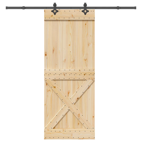 Liukuovi NARVIK Luonnollinen ja musta 90 x 210 cm (213,5 cm)