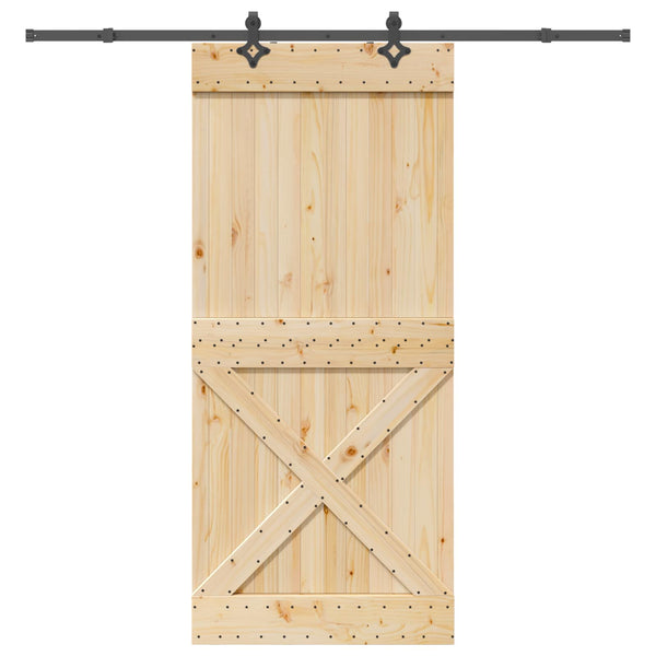 Liukuovi NARVIK Luonnollinen ja musta 100 x 210 cm (213,5 cm)