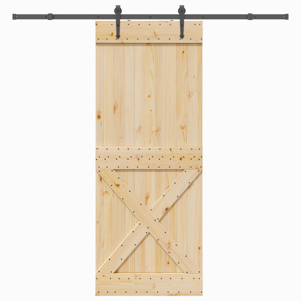Liukuovi NARVIK Luonnollinen ja musta 90 x 210 cm (213,5 cm)