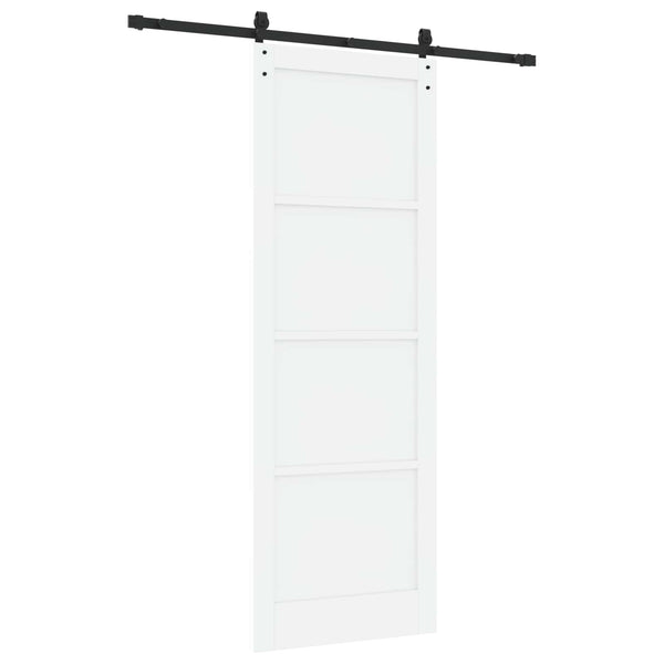Liukuovi 83 x 232 cm Täysi mänty Valkoinen ja musta