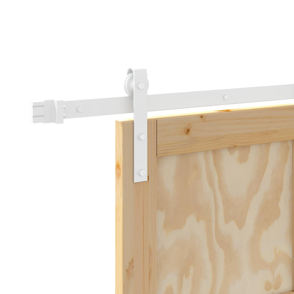 Liukuovi 86 x 198,5 cm Täysi mänty Luonnollinen ja valkoinen