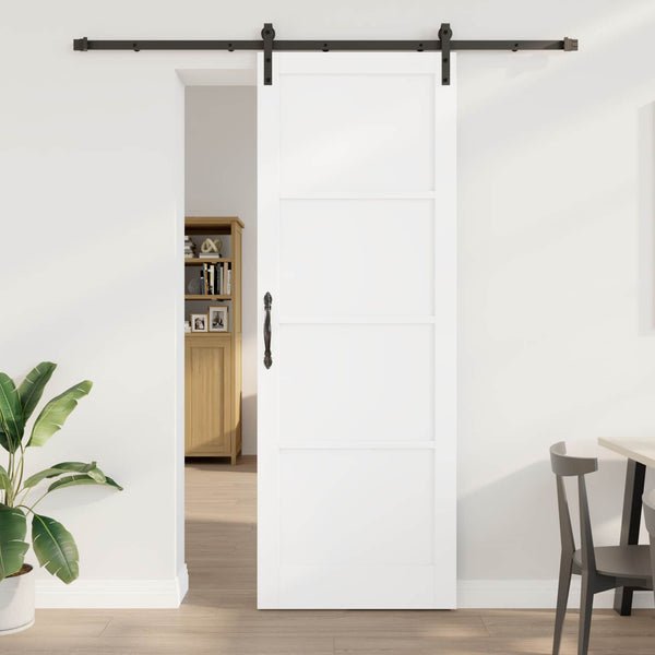 Liukuovi valkoinen 83 x 232 cm Täysi mänty