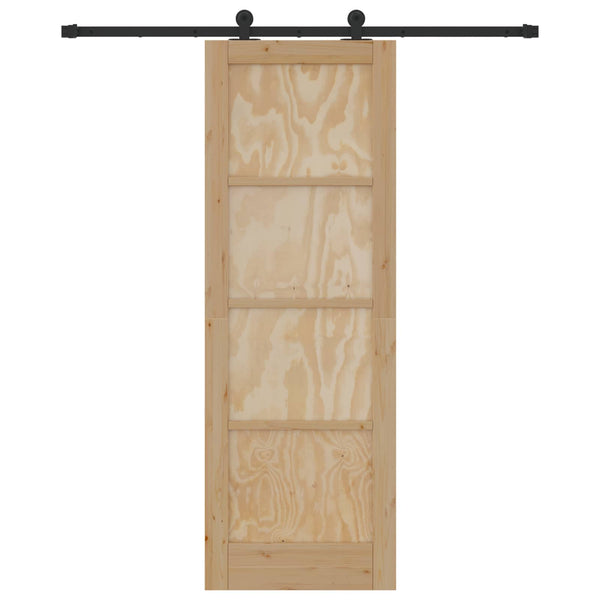 Liukuovi Luonnollinen ja musta 73,5 x 211 cm Täysi mänty