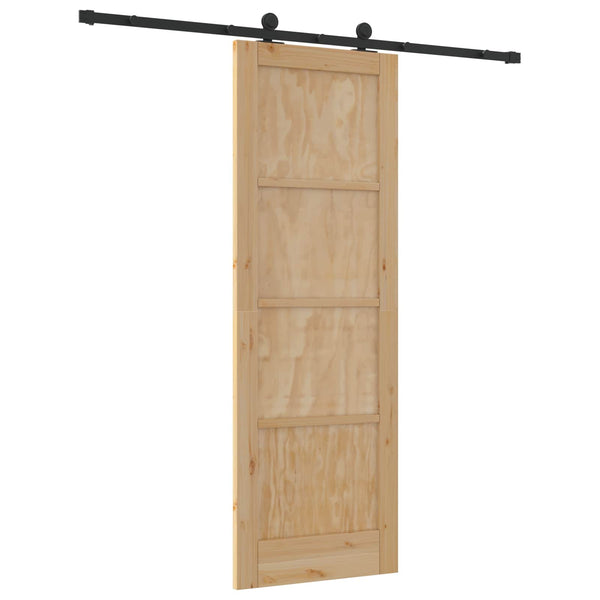 Liukuovi Luonnollinen ja musta 73,5 x 211 cm Täysi mänty
