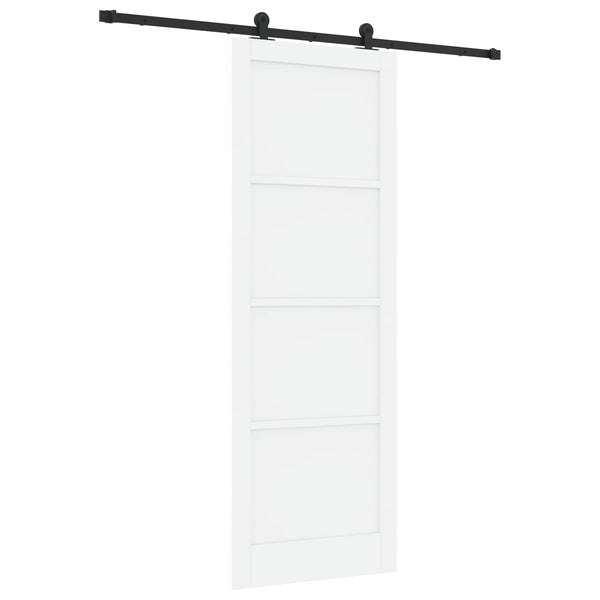Liukuovi Valkoinen ja musta 83 x 232 cm Täysi mänty