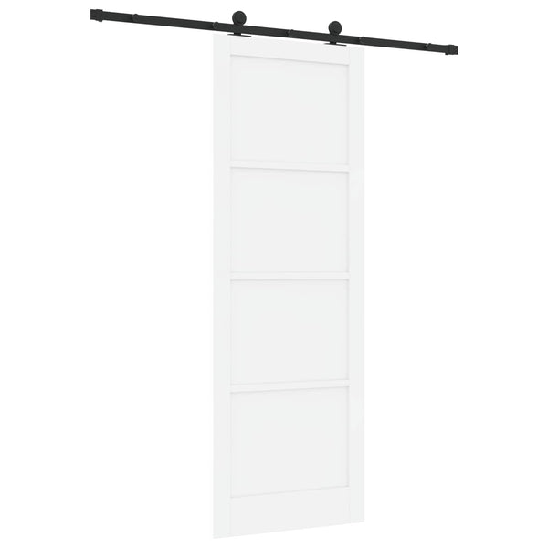 Liukuovi Valkoinen ja musta 83 x 232 cm Täysi mänty