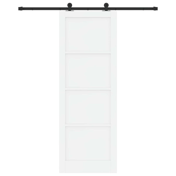 Liukuovi Valkoinen ja musta 83 x 232 cm Täysi mänty