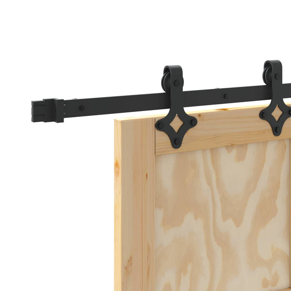 Liukuovi Luonnollinen ja musta 73,5 x 211 cm Täysi mänty