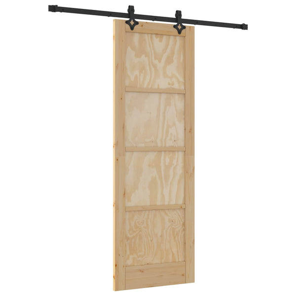 Liukuovi Luonnollinen ja musta 73,5 x 211 cm Täysi mänty