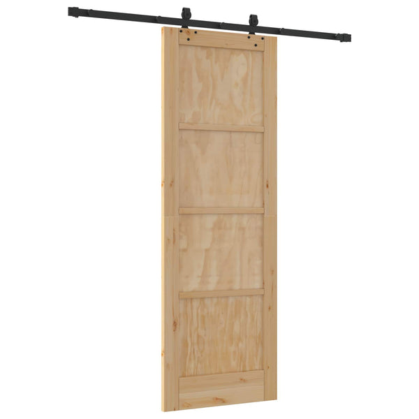 Liukuovi Luonnollinen ja musta 73,5 x 211 cm Täysi mänty