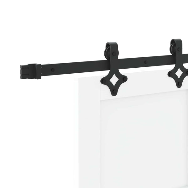 Liukuovi Valkoinen ja musta 83 x 232 cm Täysi mänty