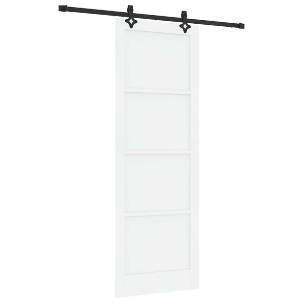 Liukuovi Valkoinen ja musta 83 x 232 cm Täysi mänty