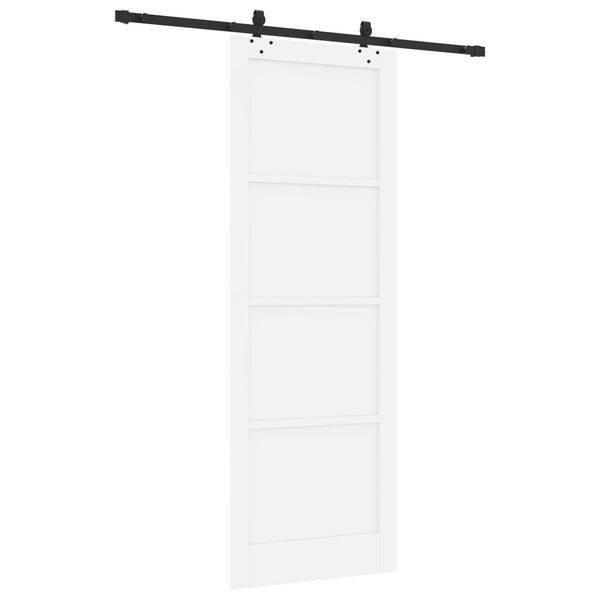Liukuovi Valkoinen ja musta 83 x 232 cm Täysi mänty