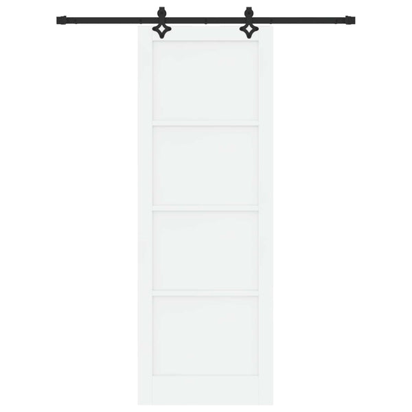 Liukuovi Valkoinen ja musta 83 x 232 cm Täysi mänty